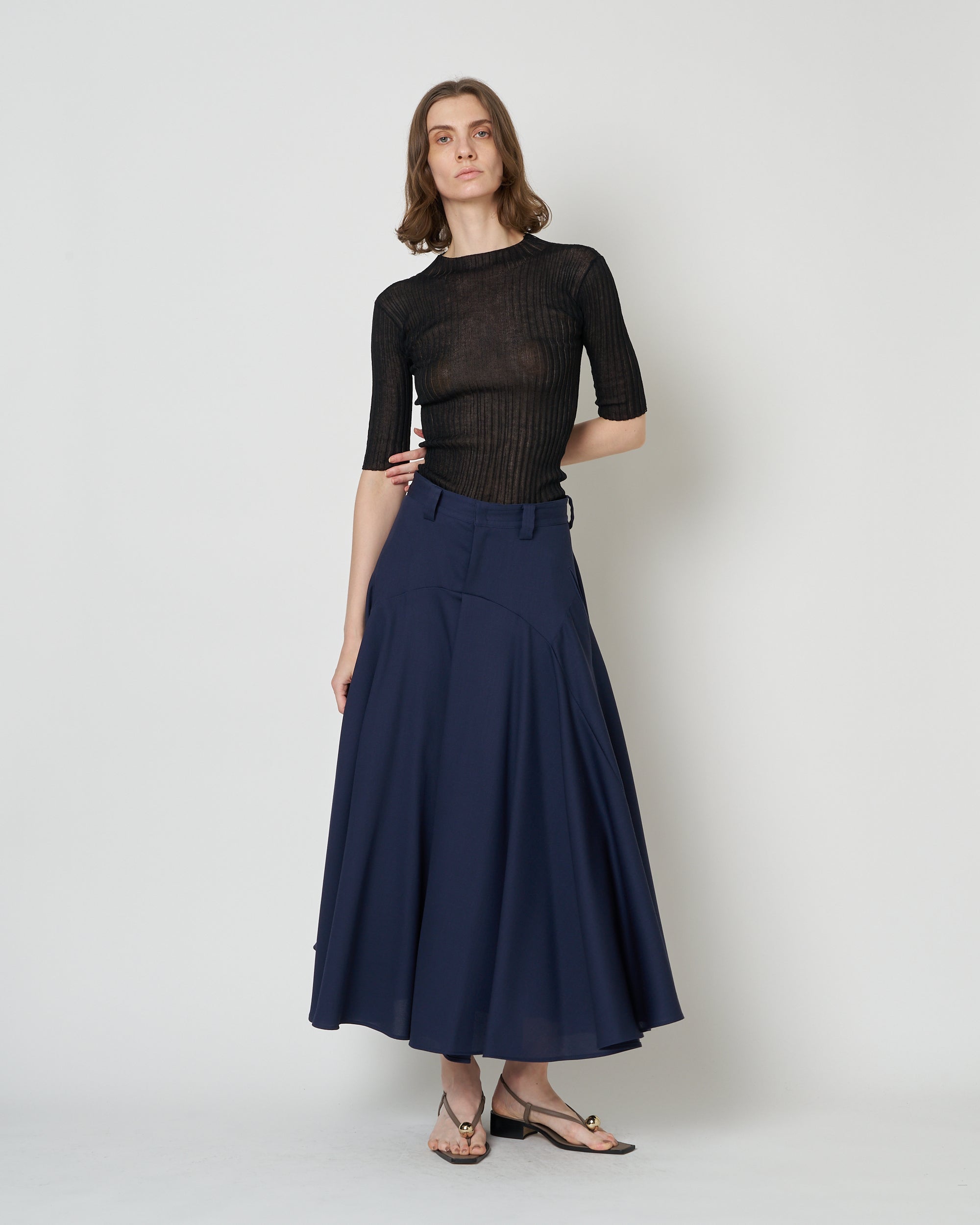 【PRE ORDER】NOLEEN - SUMMER WOOL FLARED SKIRT