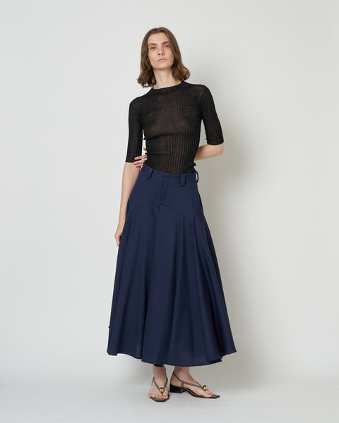 【PRE ORDER】NOLEEN - SUMMER WOOL FLARED SKIRT