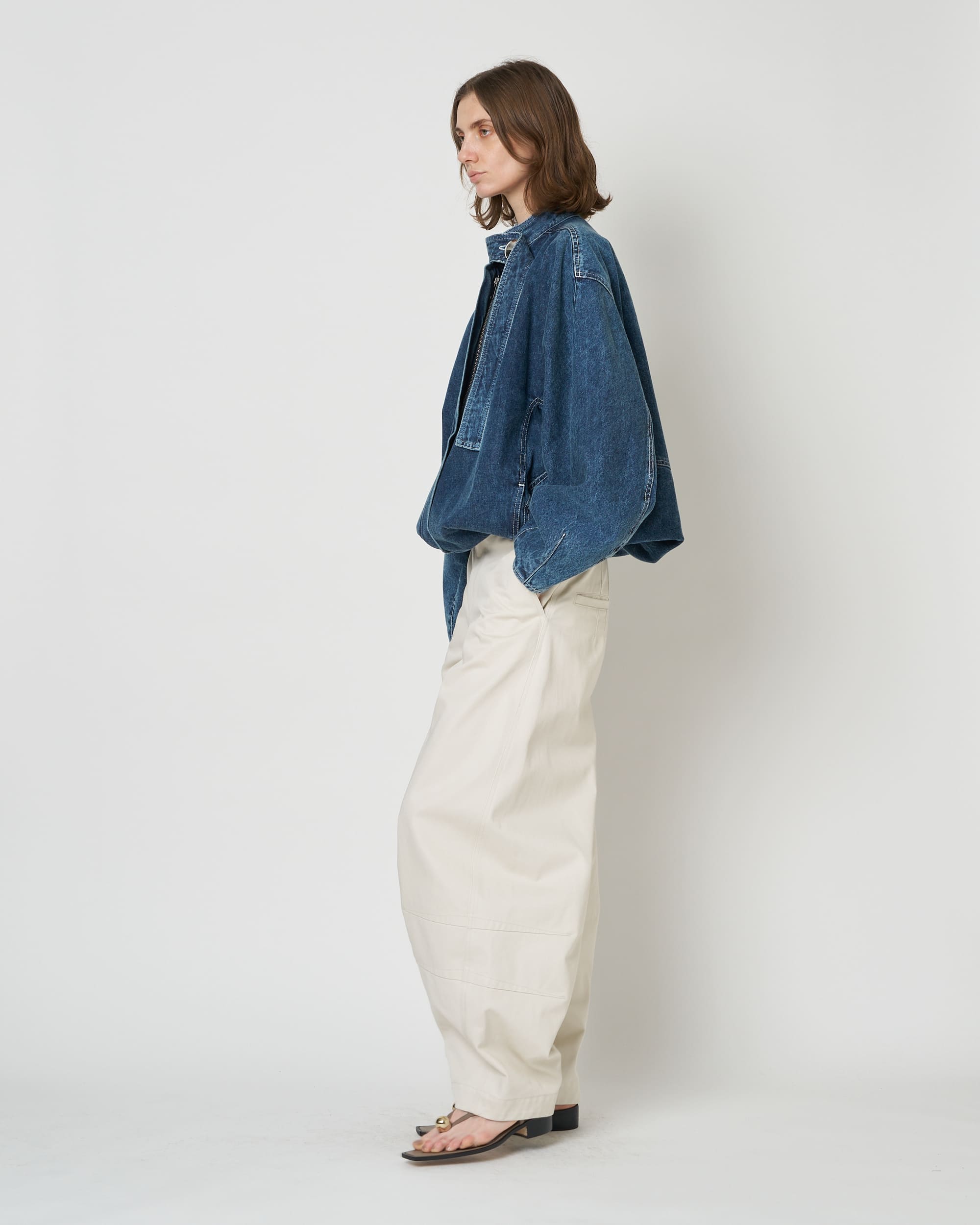 IVANA - ZIP UP STONE WASH DENIM BLOUSON
