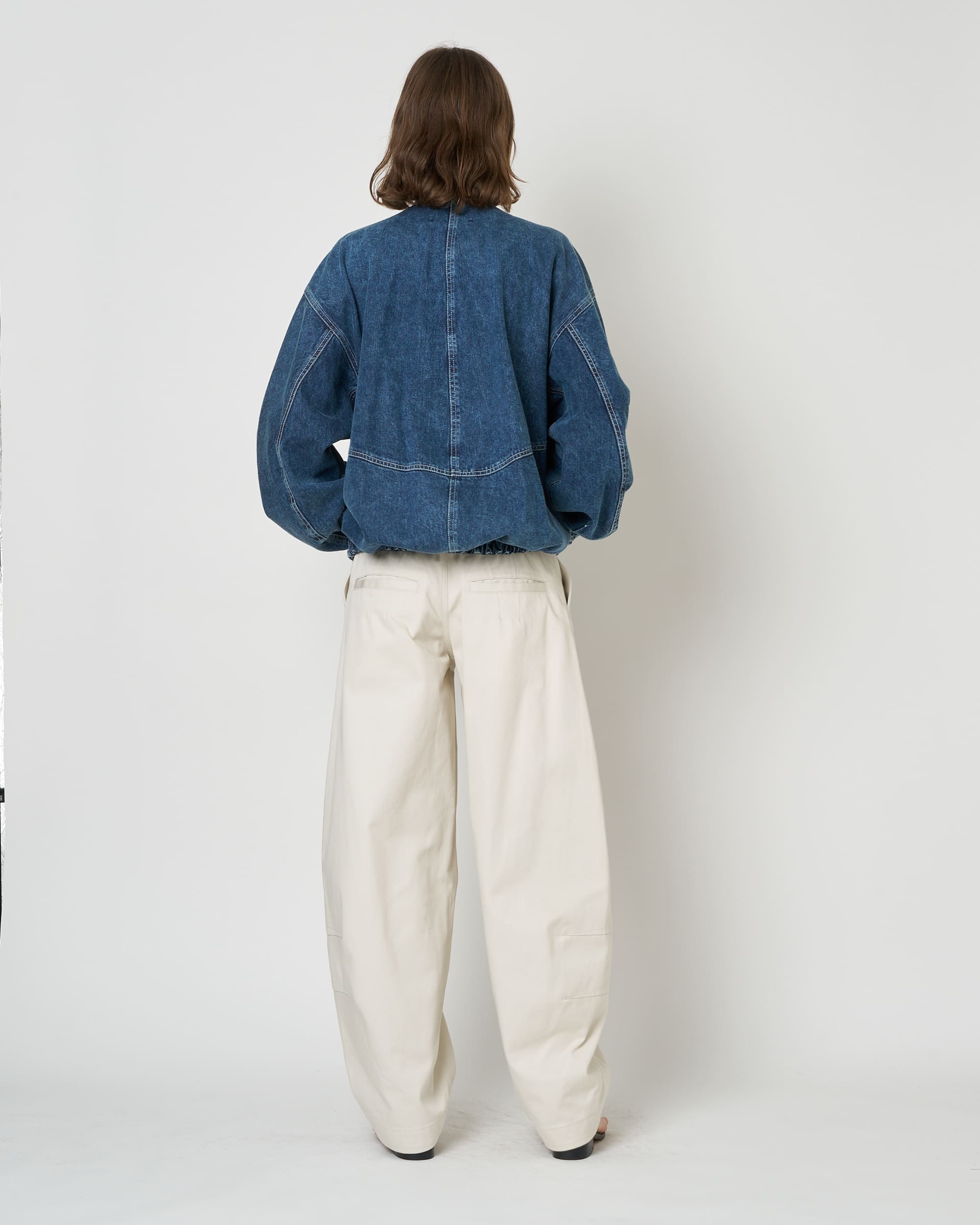 IVANA - ZIP UP STONE WASH DENIM BLOUSON