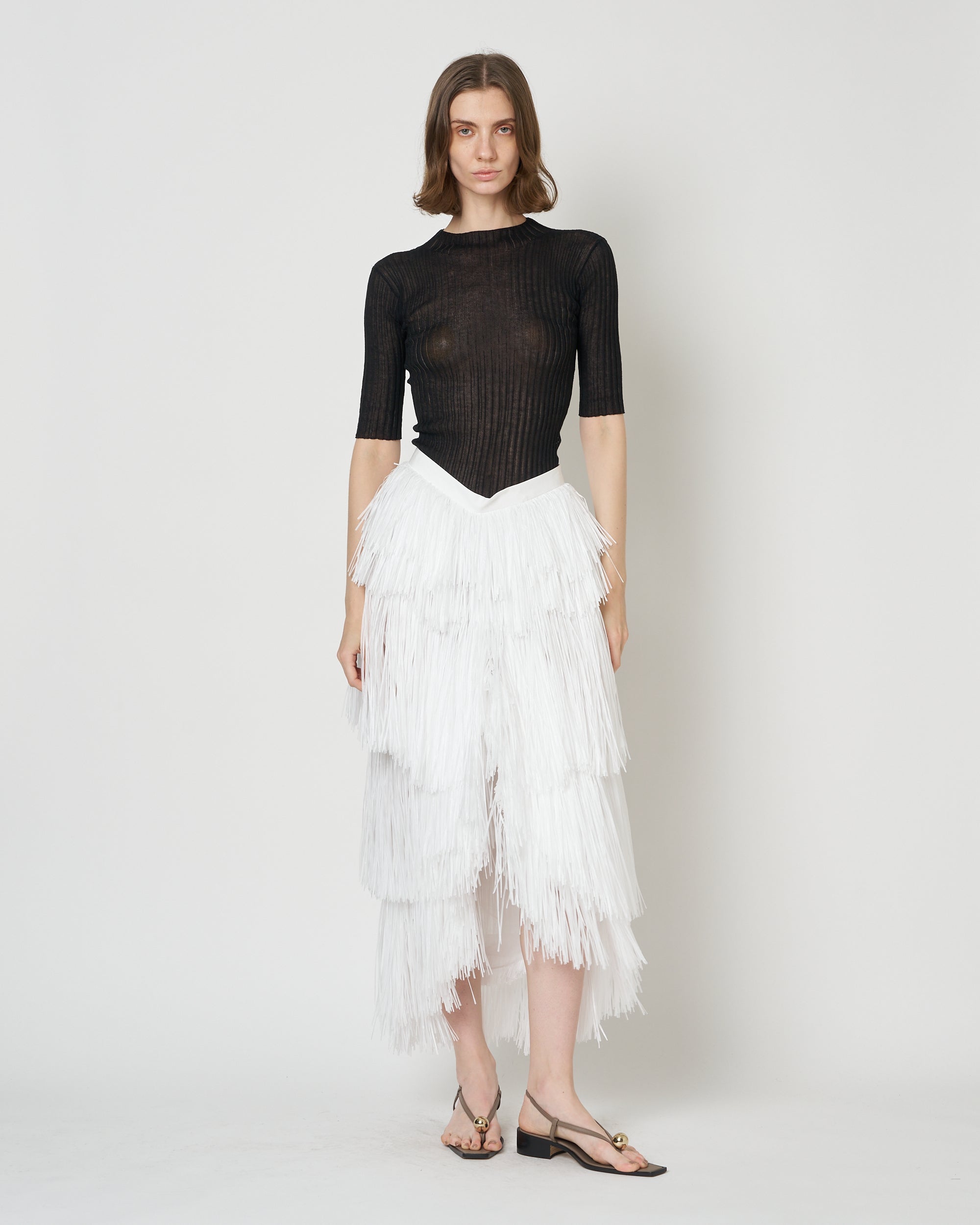【PRE ORDER】NOX - RAFFIA FRINGE SKIRT