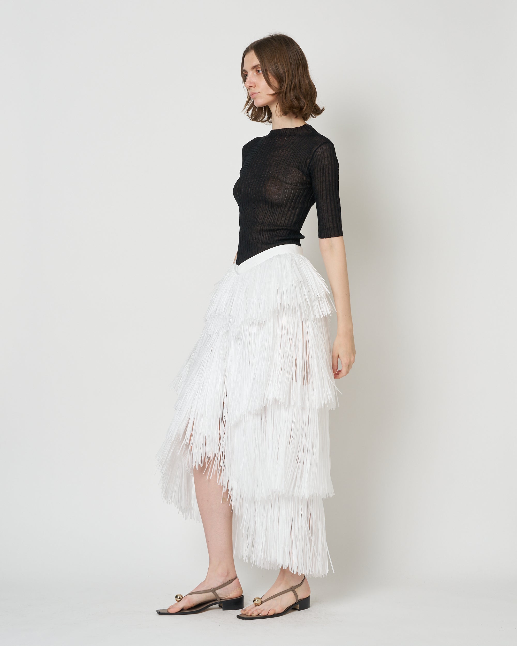 【PRE ORDER】NOX - RAFFIA FRINGE SKIRT
