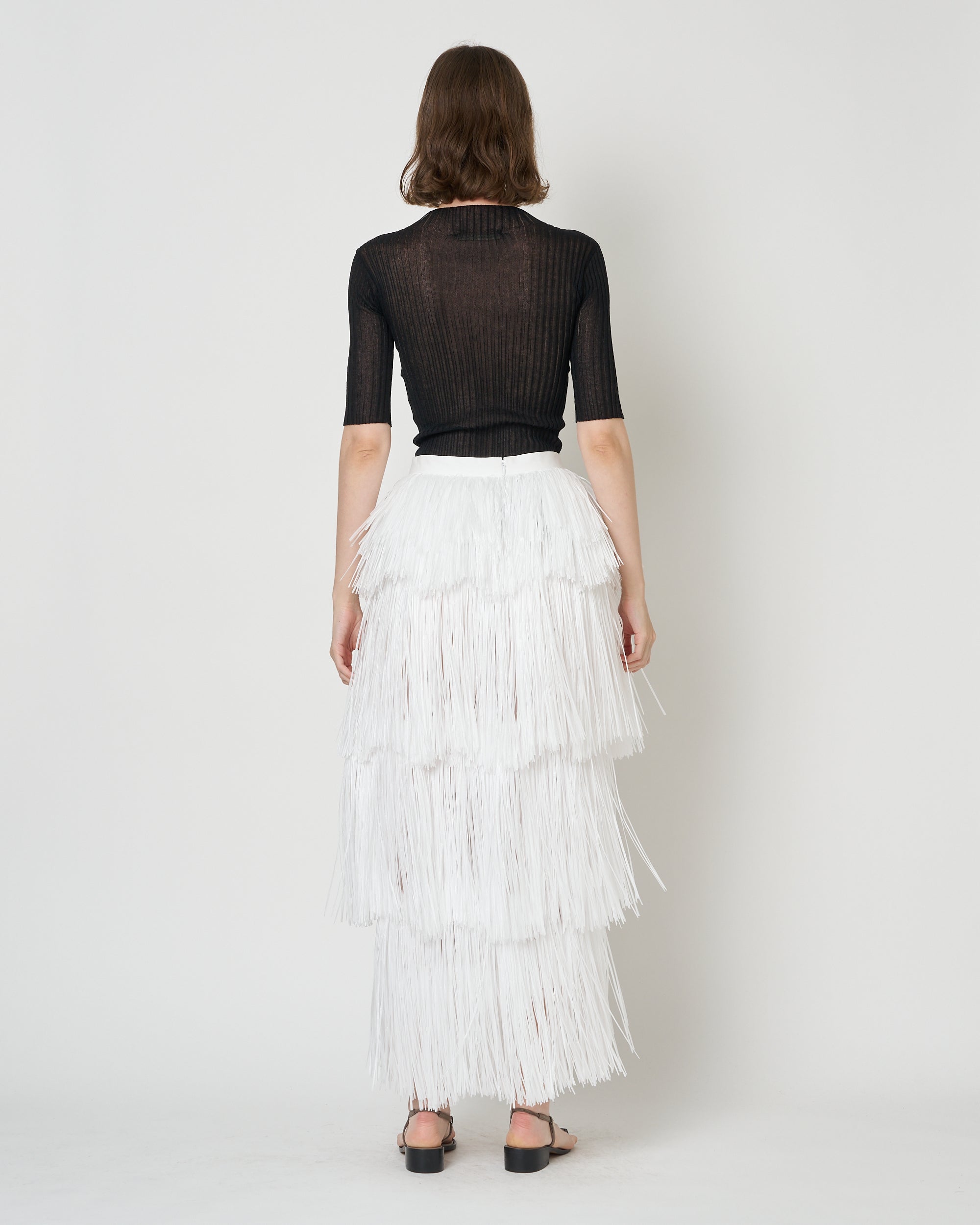 【PRE ORDER】NOX - RAFFIA FRINGE SKIRT