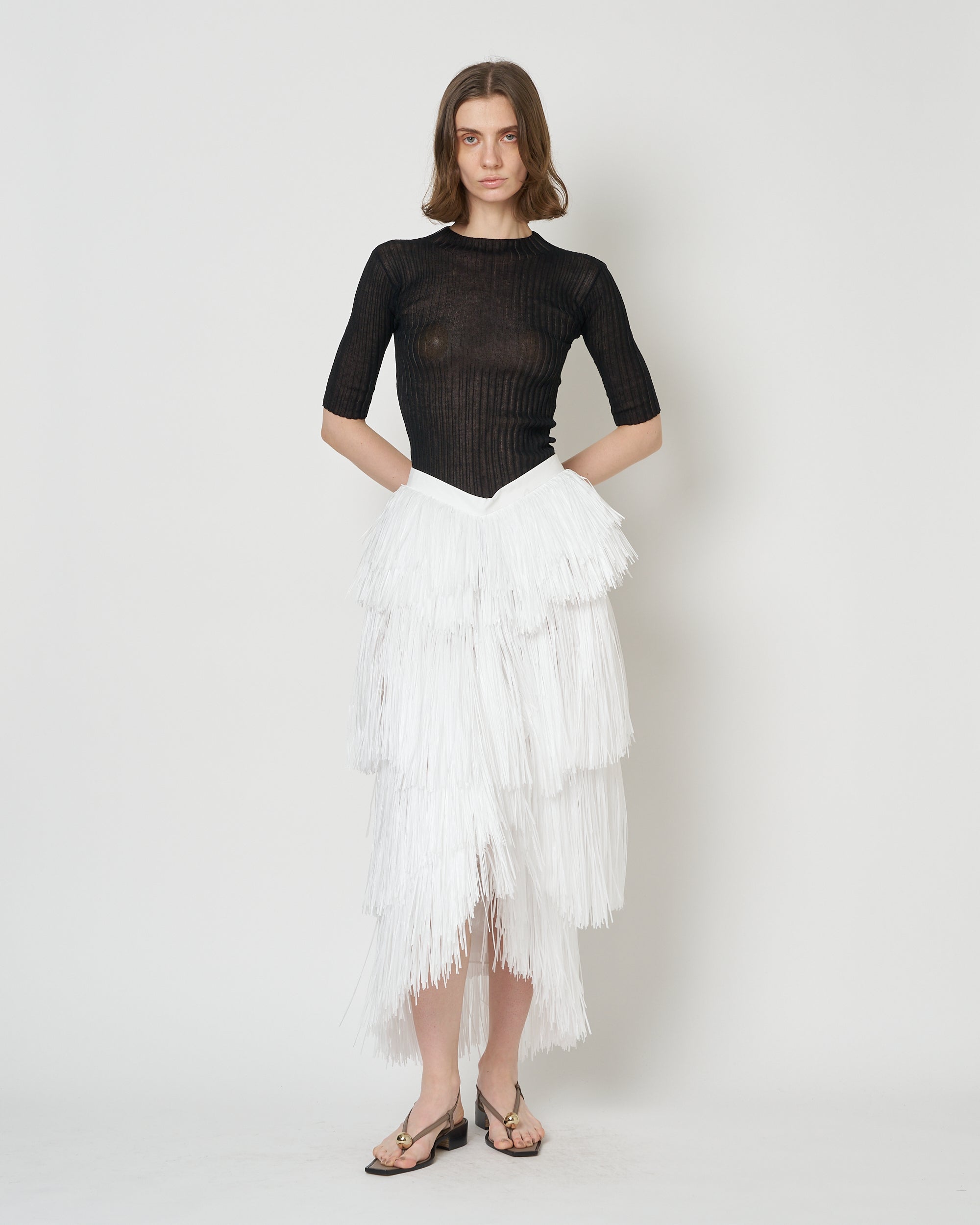 【PRE ORDER】NOX - RAFFIA FRINGE SKIRT