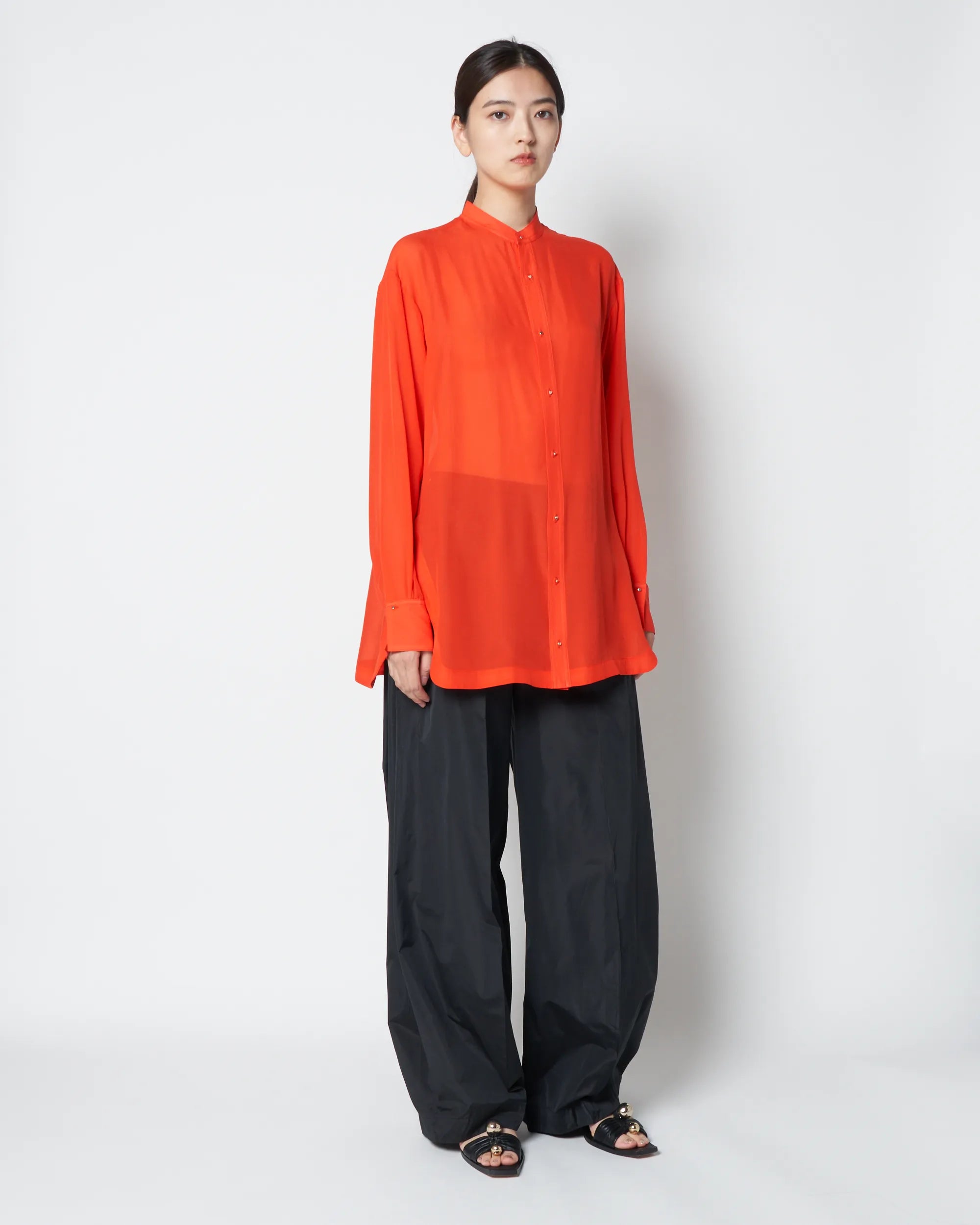 【PRE ORDER】DYLAN - SILK CHIFFON SHEER SHIRT