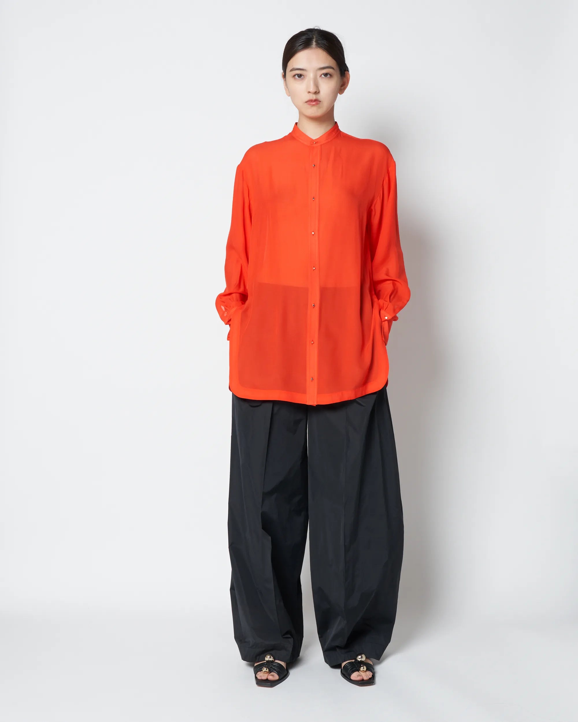 【PRE ORDER】DYLAN - SILK CHIFFON SHEER SHIRT