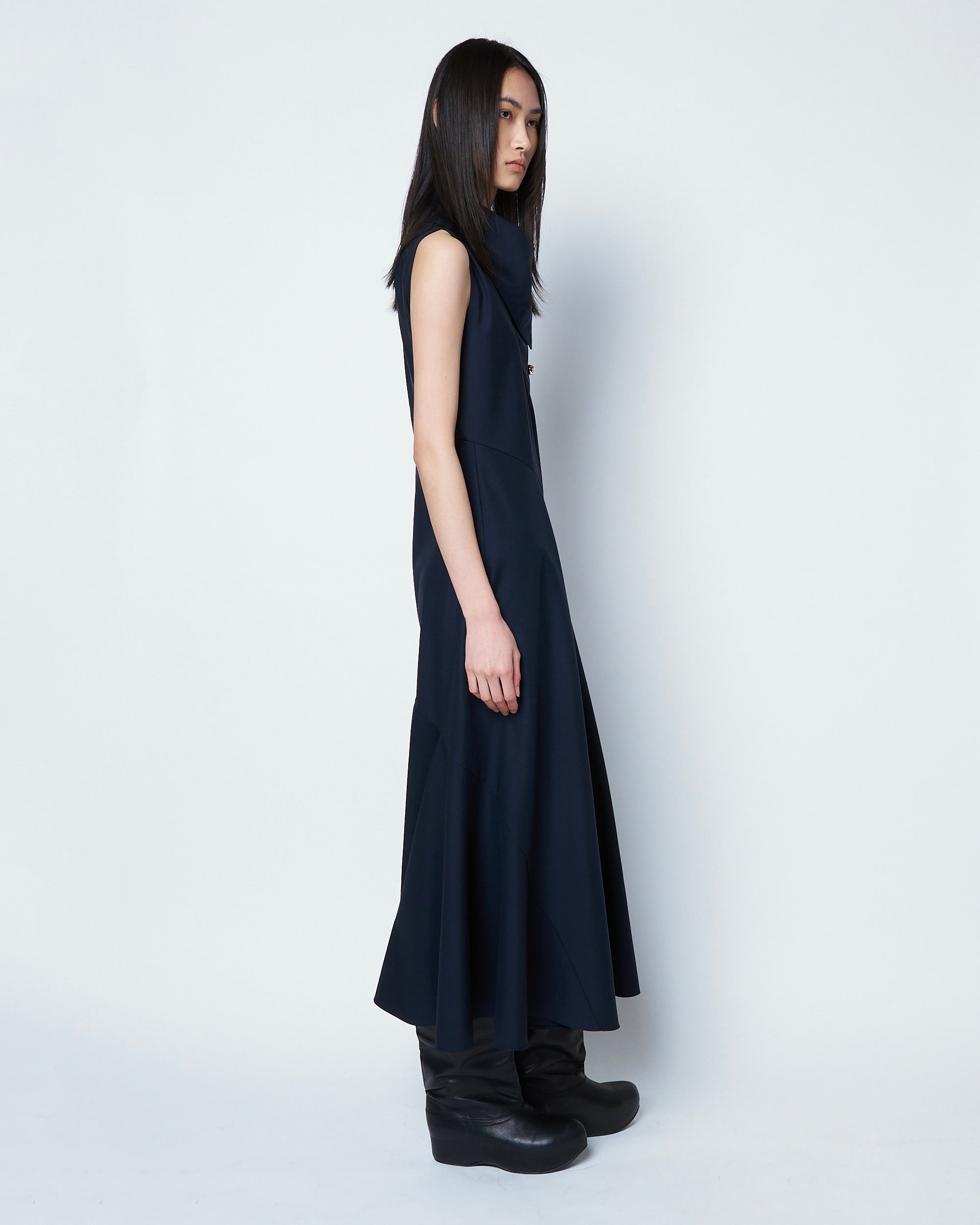 【COMING SOON】OTHILIA - WOOL DRESS WITH BUTTONS