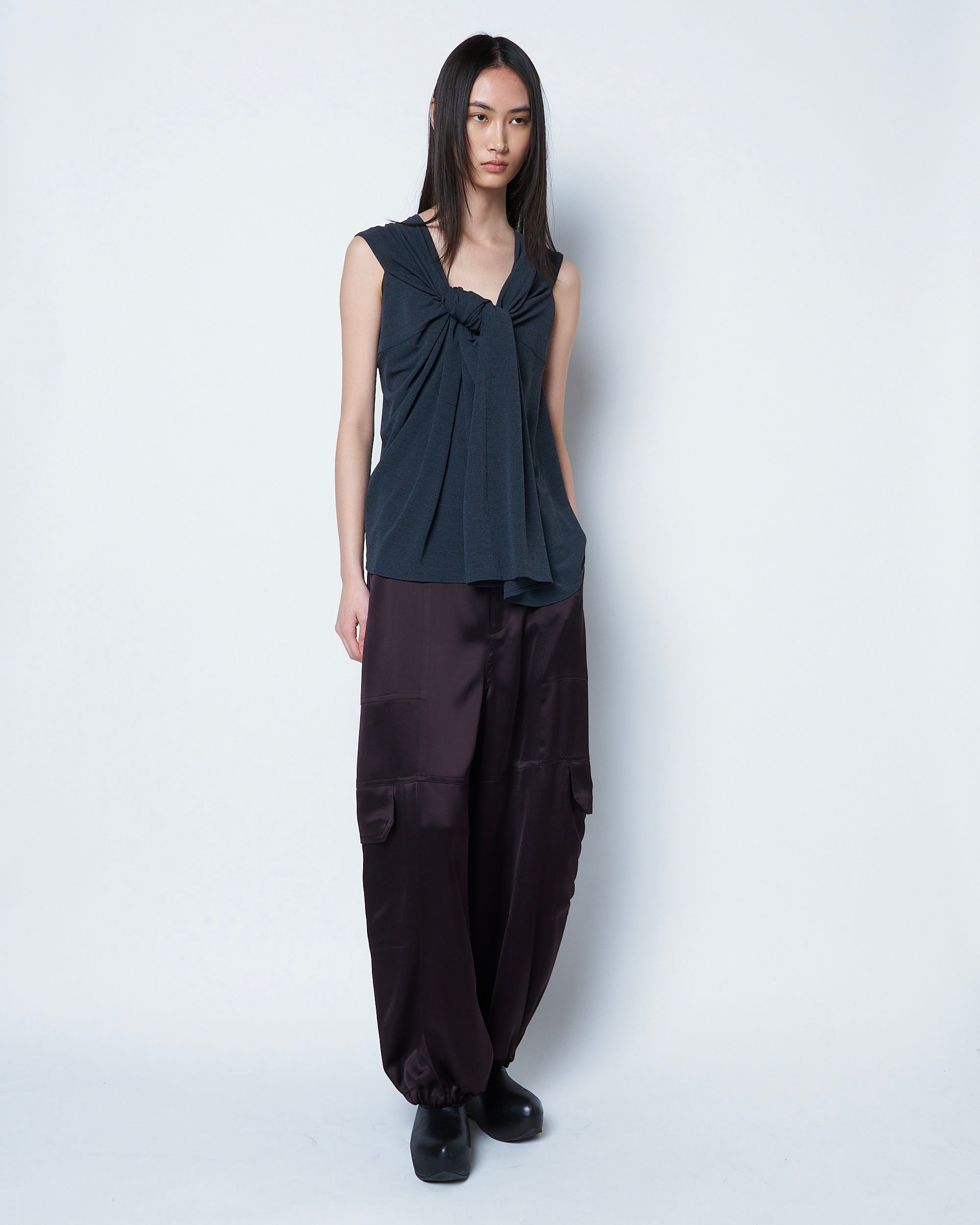 【COMING SOON】ONYX - DRAPED RAYON TOP