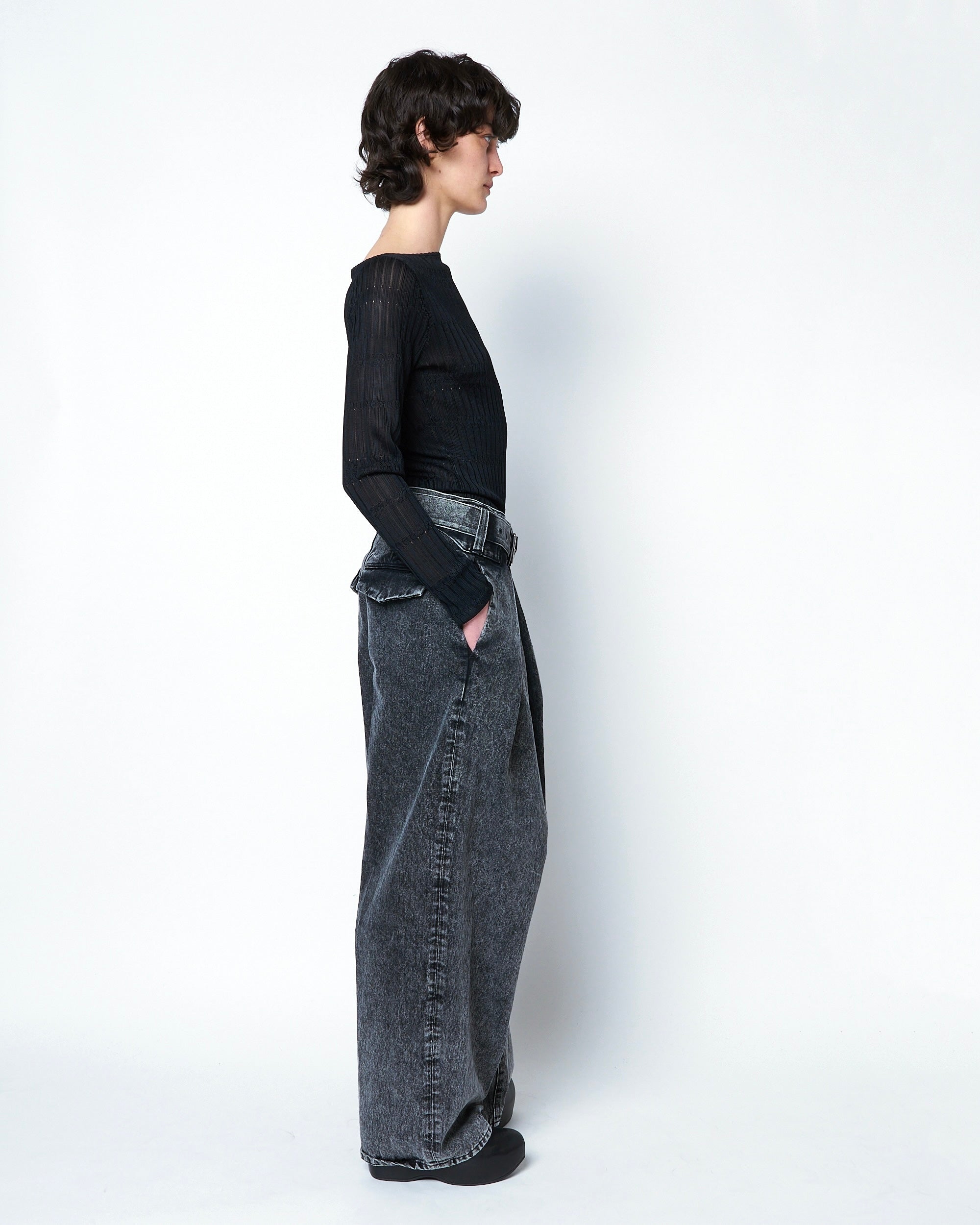 ORLA - FINE LACE PATTERN KNIT TOP
