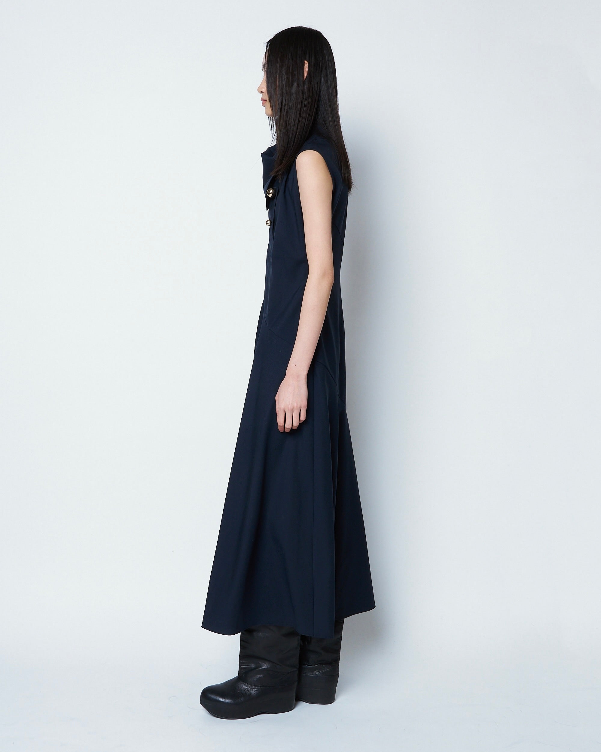【COMING SOON】OTHILIA - WOOL DRESS WITH BUTTONS