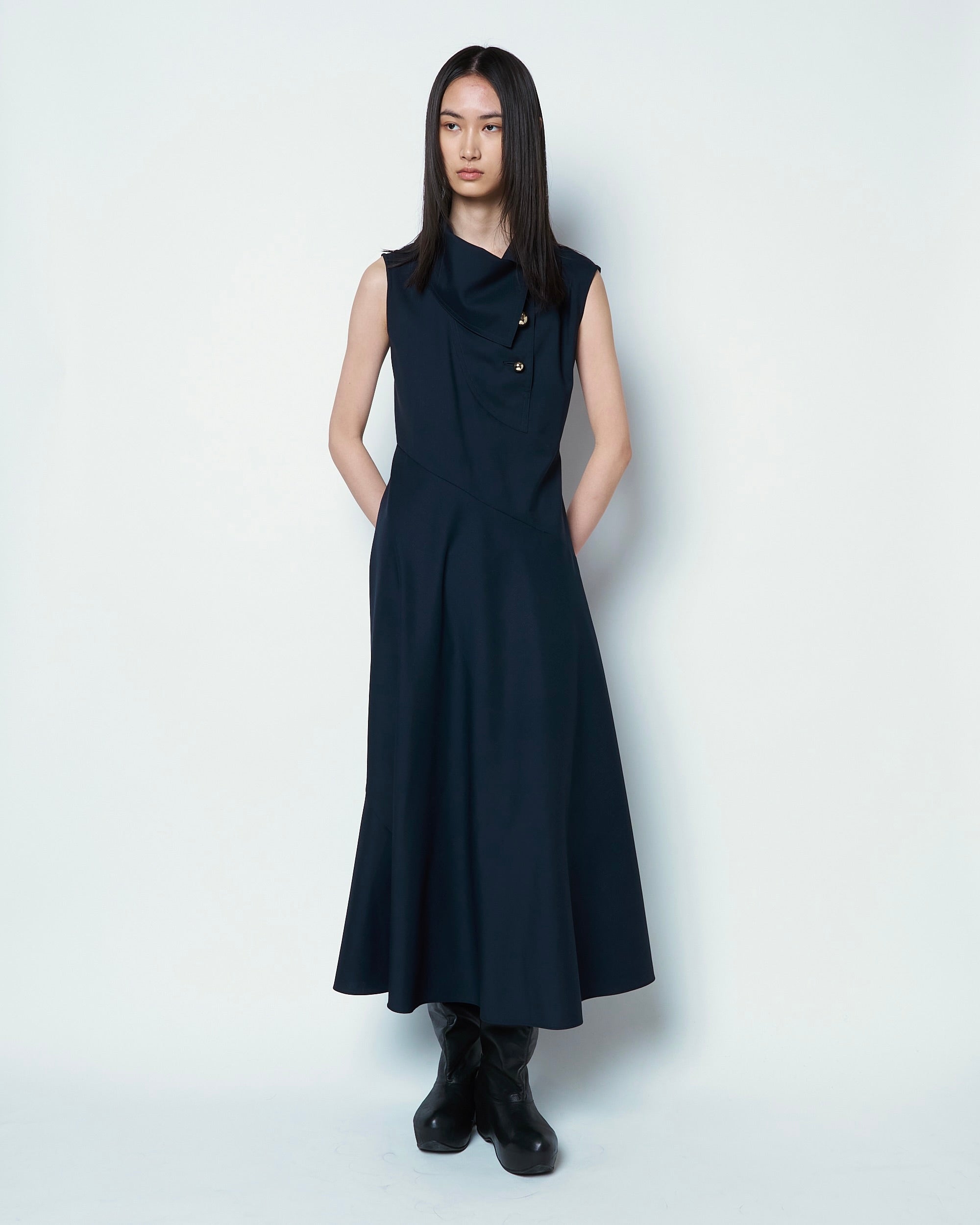 【COMING SOON】OTHILIA - WOOL DRESS WITH BUTTONS