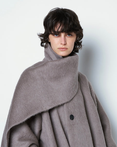 【PRE ORDER】ORISTANO - WOOL ALPACA SCARF DETAIL JACKET