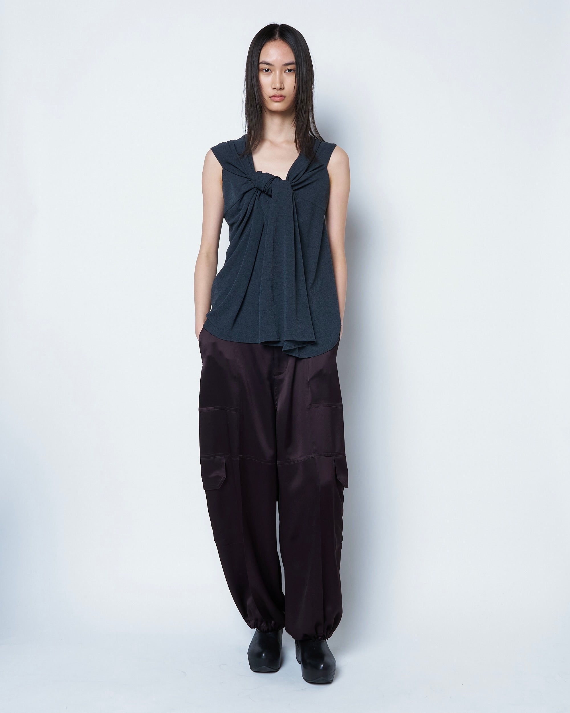 【COMING SOON】ONYX - DRAPED RAYON TOP