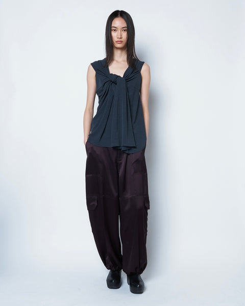 ONYX - DRAPED RAYON TOP