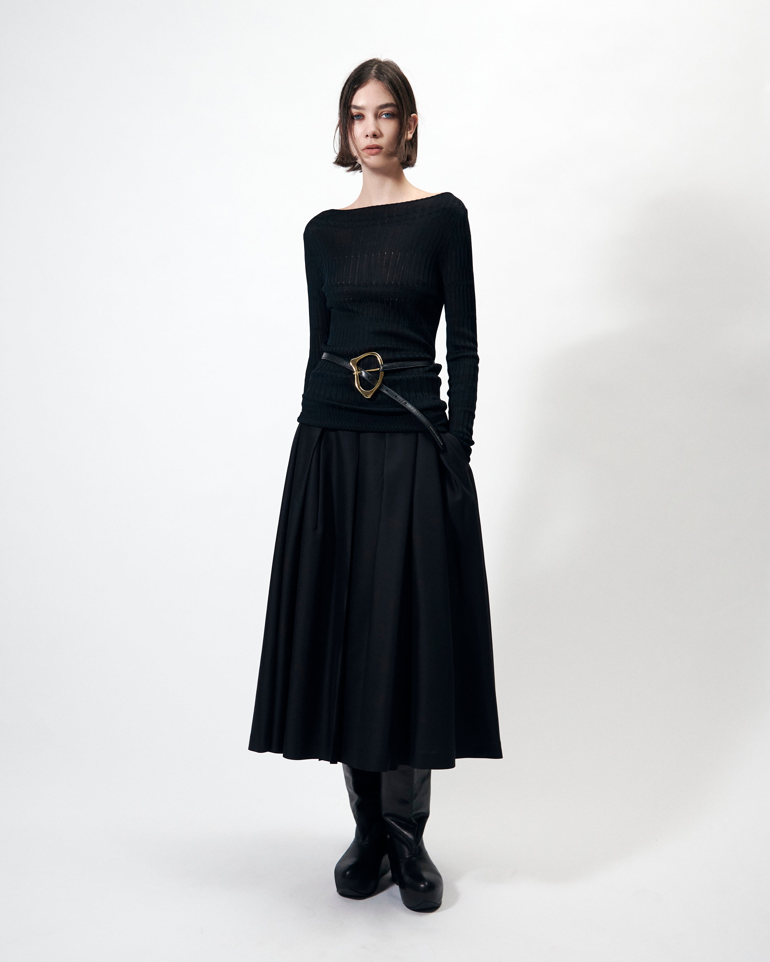 ORLA - FINE LACE PATTERN KNIT TOP