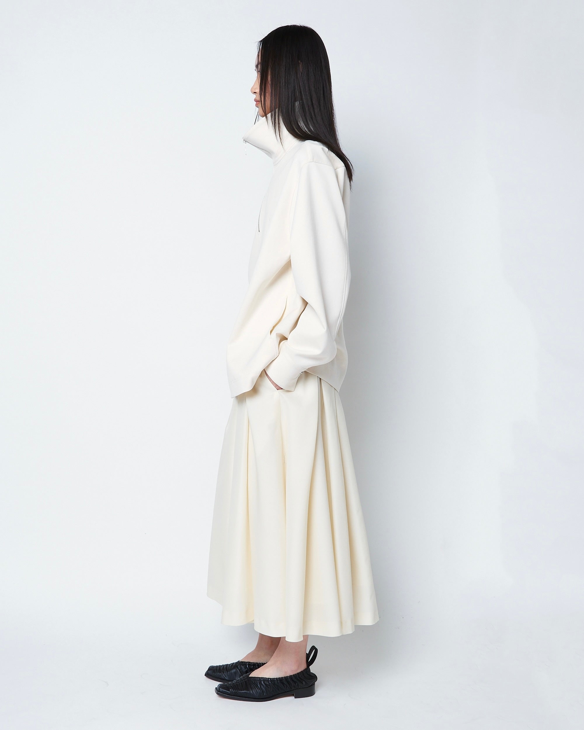 OPHELIA - VIRGIN WOOL PLEATED SKIRT