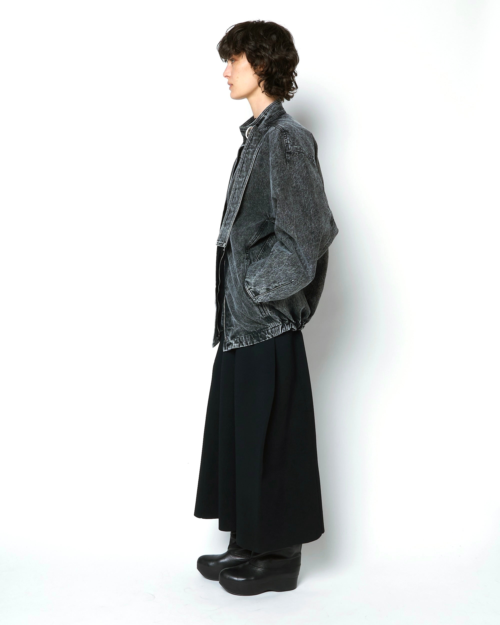 IVANA - ZIP UP STONE WASH DENIM BLOUSON