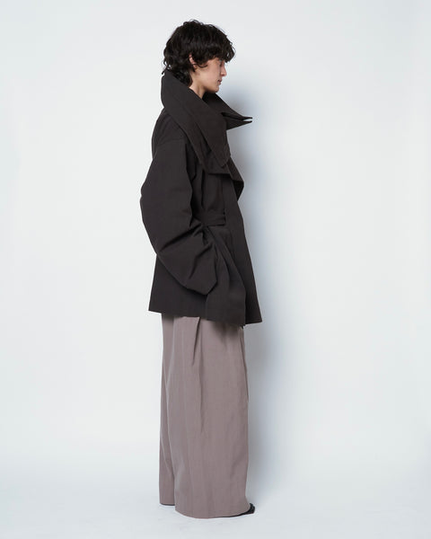 【PRE ORDER】OLETTE - DOUBLE LAYERED COTTON SHORT TRENCH COAT