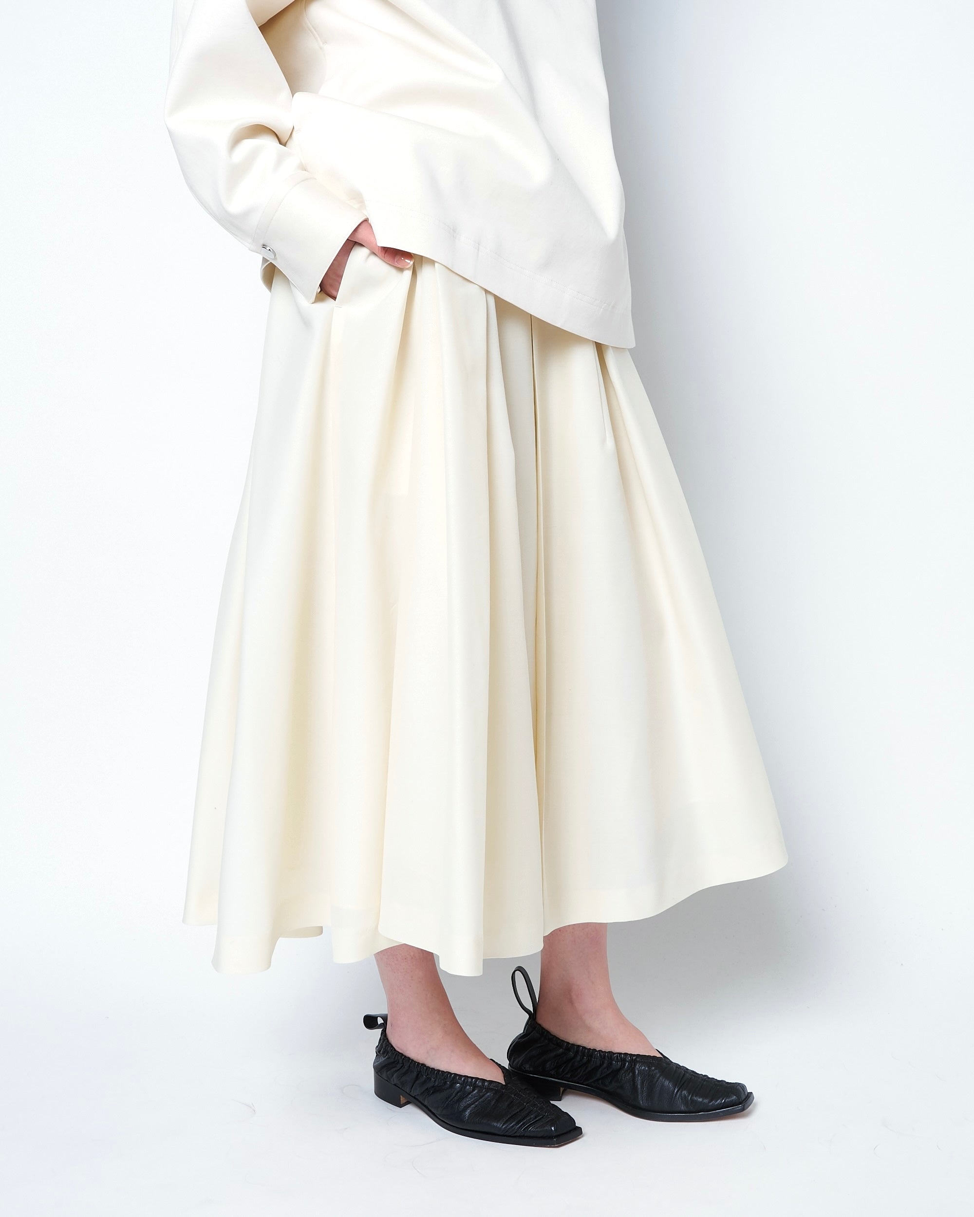 OPHELIA - VIRGIN WOOL PLEATED SKIRT
