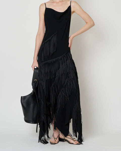 【PRE ORDER】NOCTIS - ASYMMETRY FRINGE STRAP DRESS