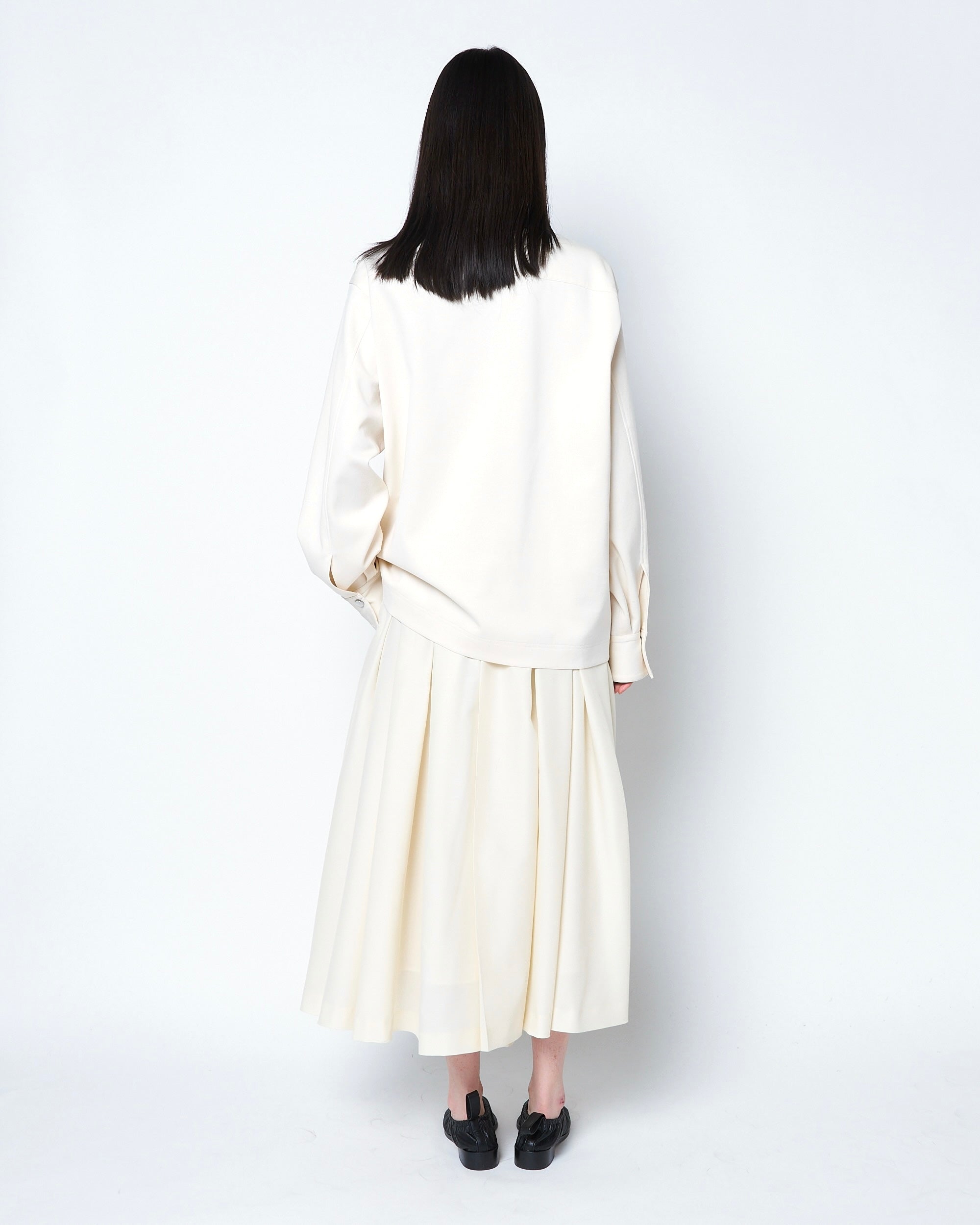 OPHELIA - VIRGIN WOOL PLEATED SKIRT