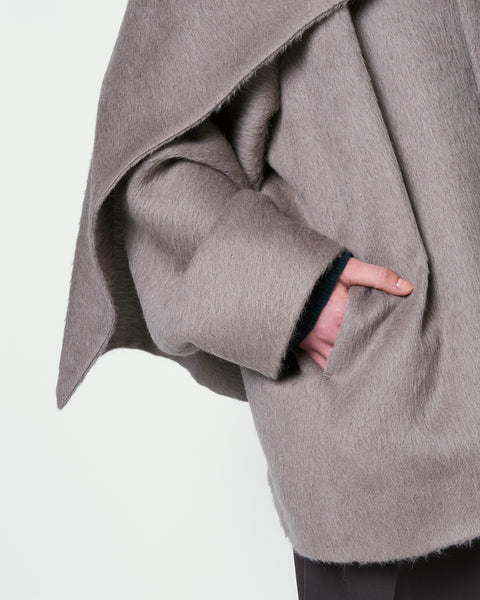 ORISTANO - WOOL ALPACA SCARF DETAIL JACKET