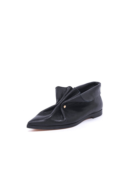 GARVIE - POINTED TOE PIERCED LEATHER SHOES