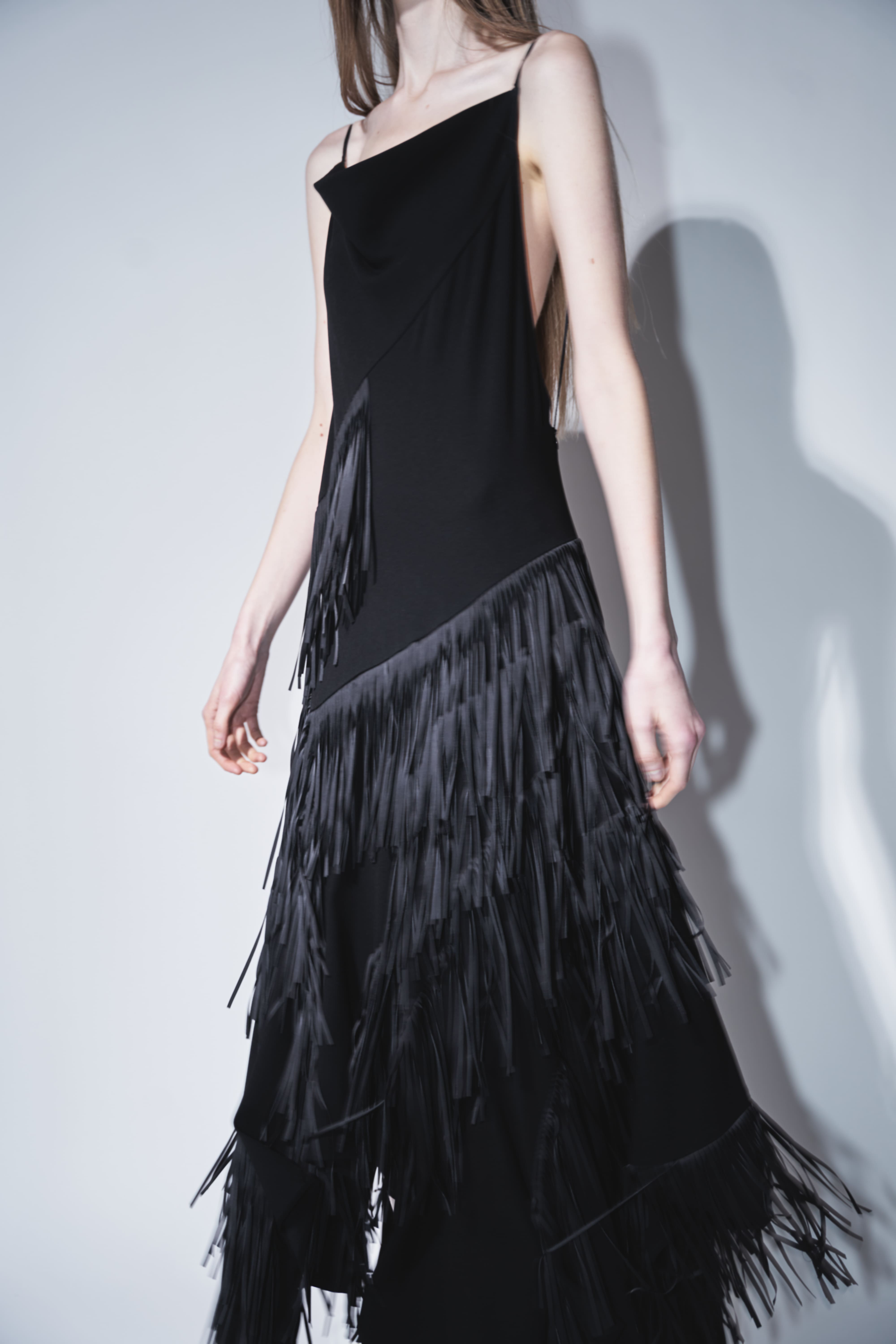 NOCTIS - ASYMMETRY FRINGE STRAP DRESS (SOLD OUT)
