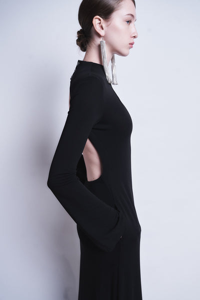 MARIANA - HIGH TWISTED JERSEY LONG SLEEVE DRESS (SOLD OUT)