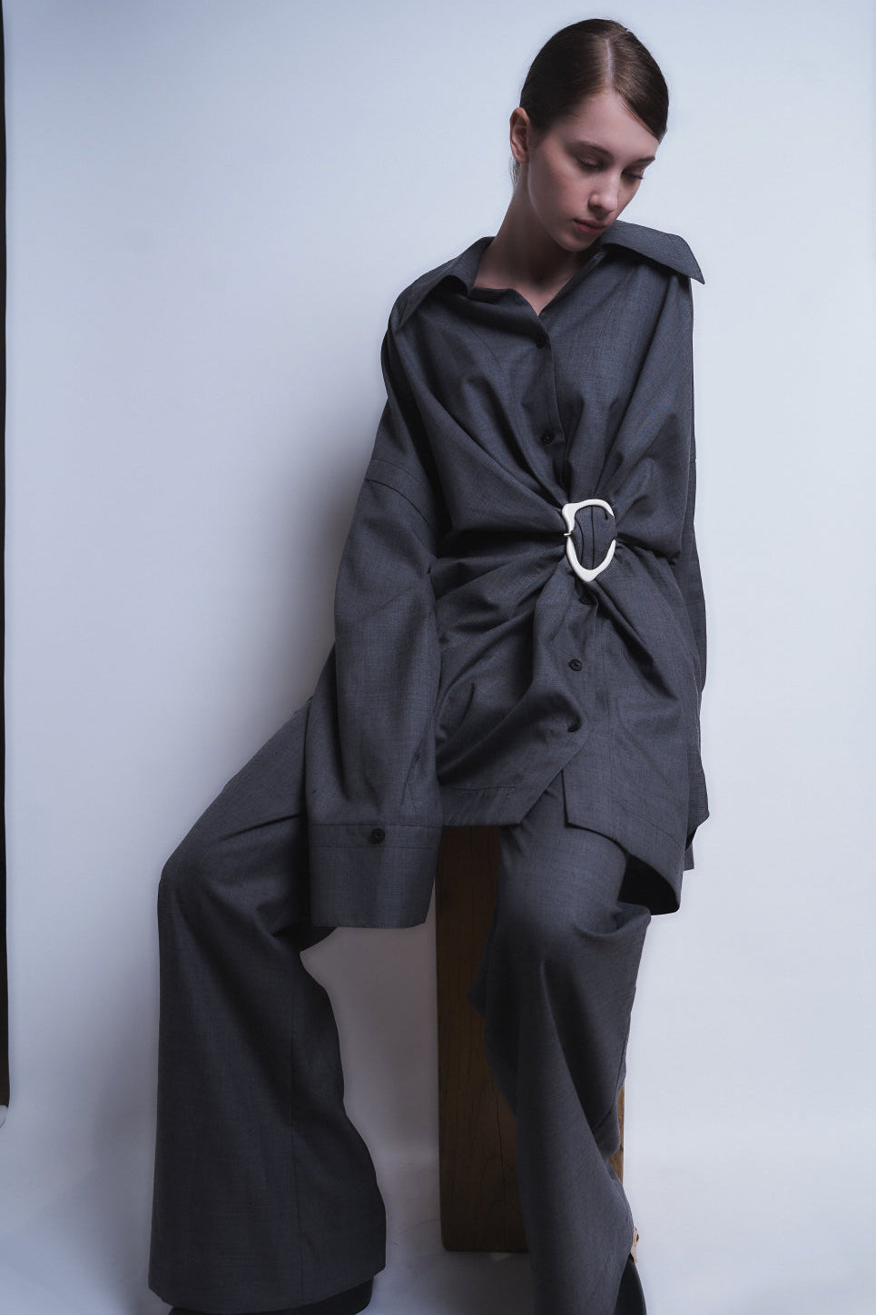 KRISTA - WOOL ELASTIC WAIST PANTS