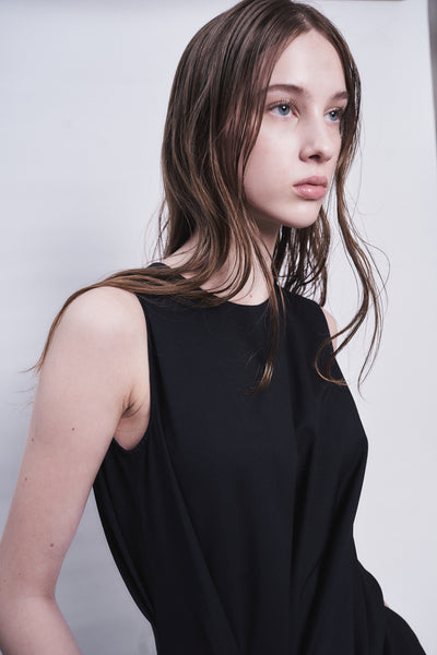 MANUELA - WOOL DRAPED DRESS