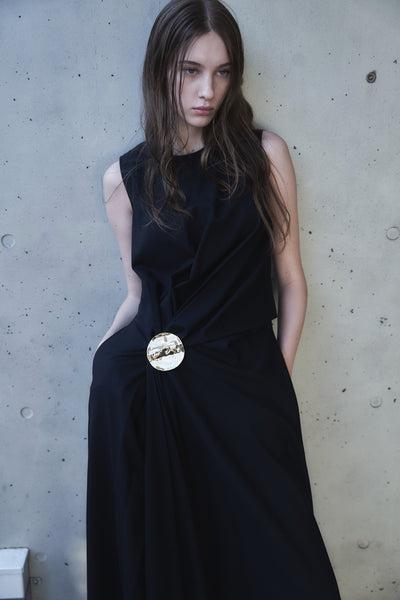 MANUELA - WOOL DRAPED DRESS