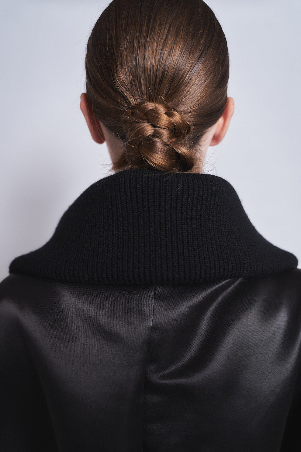 MARGOT - RIB COLLAR NYLON SNAP JACKET