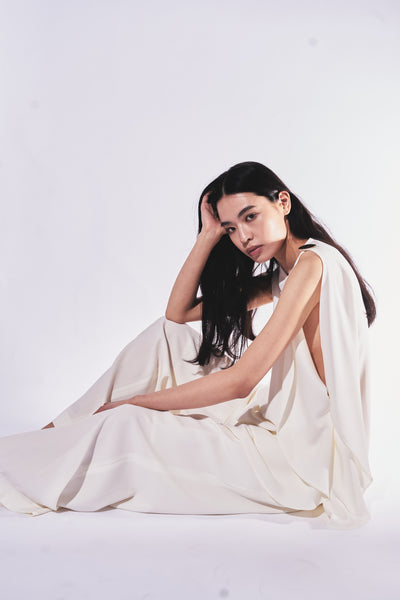 ISPARTA - WIDE SILHOUETTE SATIN TUCKED TROUSERS