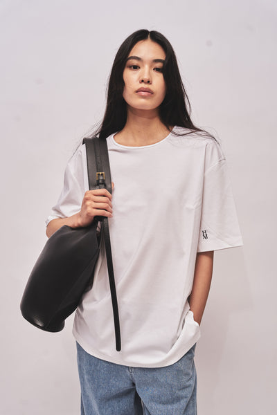JUNEVE - LOOSE FIT HM LOGO T-SHIRT