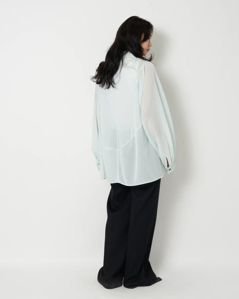 HONEY - VOLUMINOUS SLEEVE SHEER BLOUSE