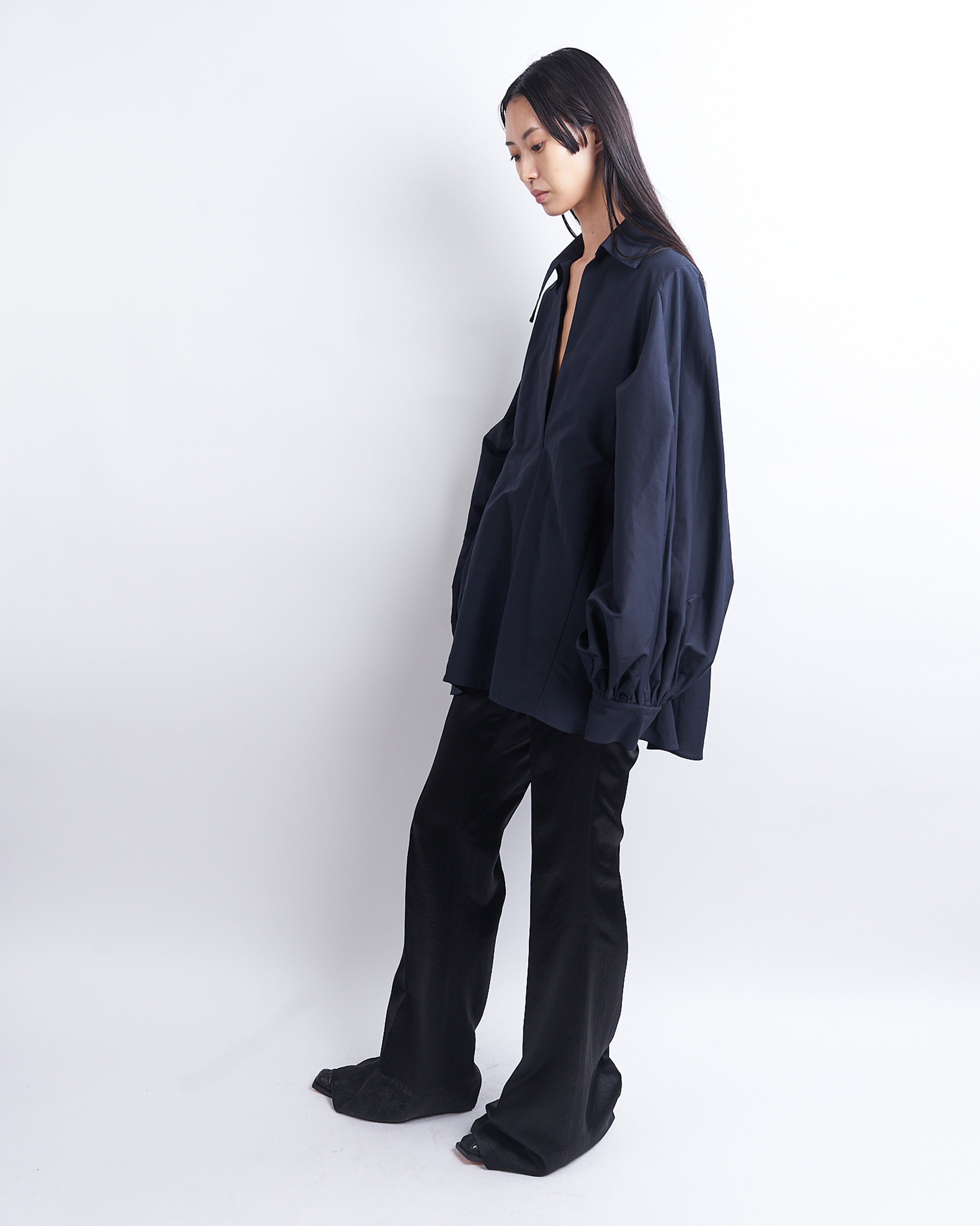 HONEY - COTTON SILK VOLUMINOUS SLEEVE BLOUSE