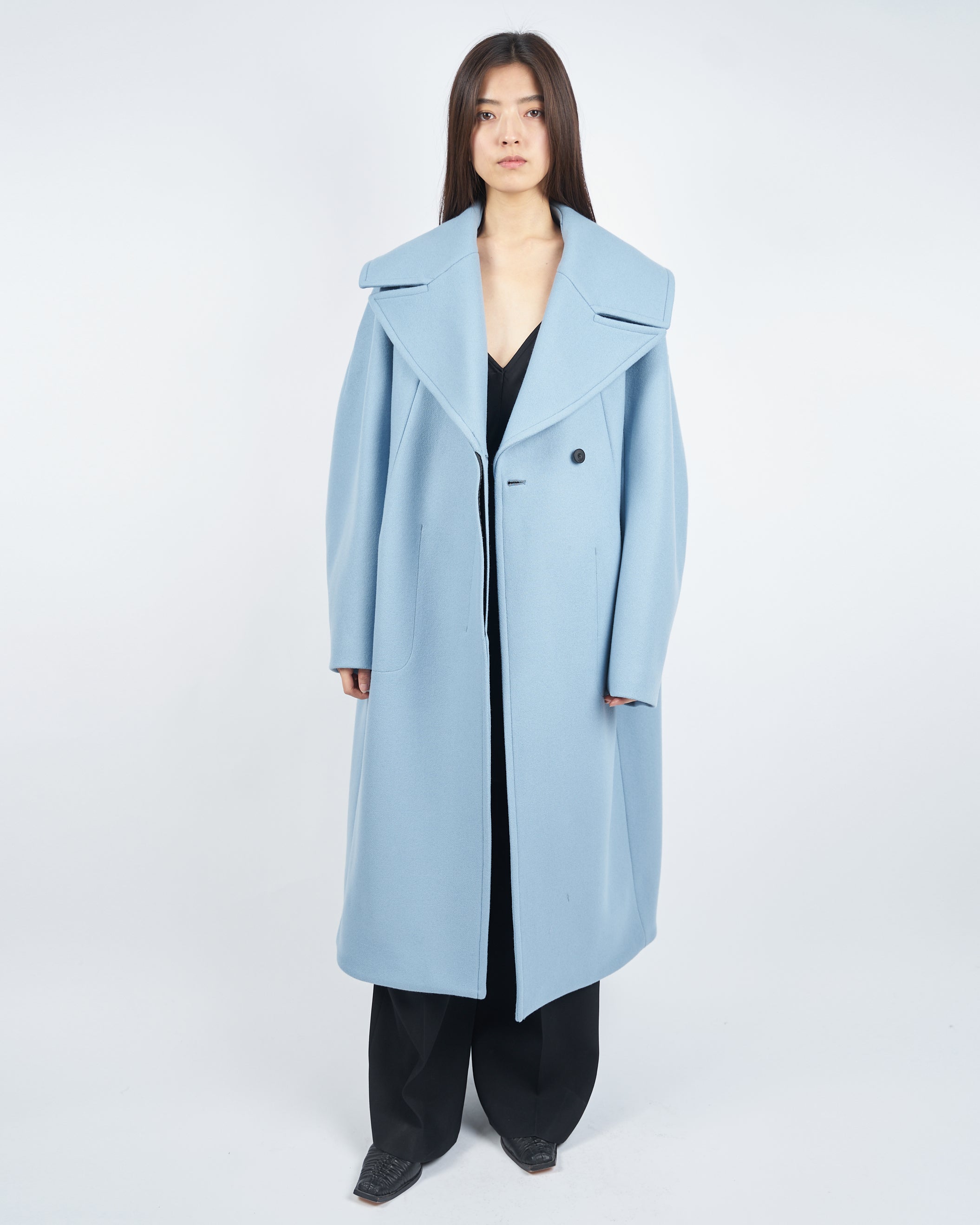 ILYSSA - ROUND SHAPED HEAVY MELTON  COAT