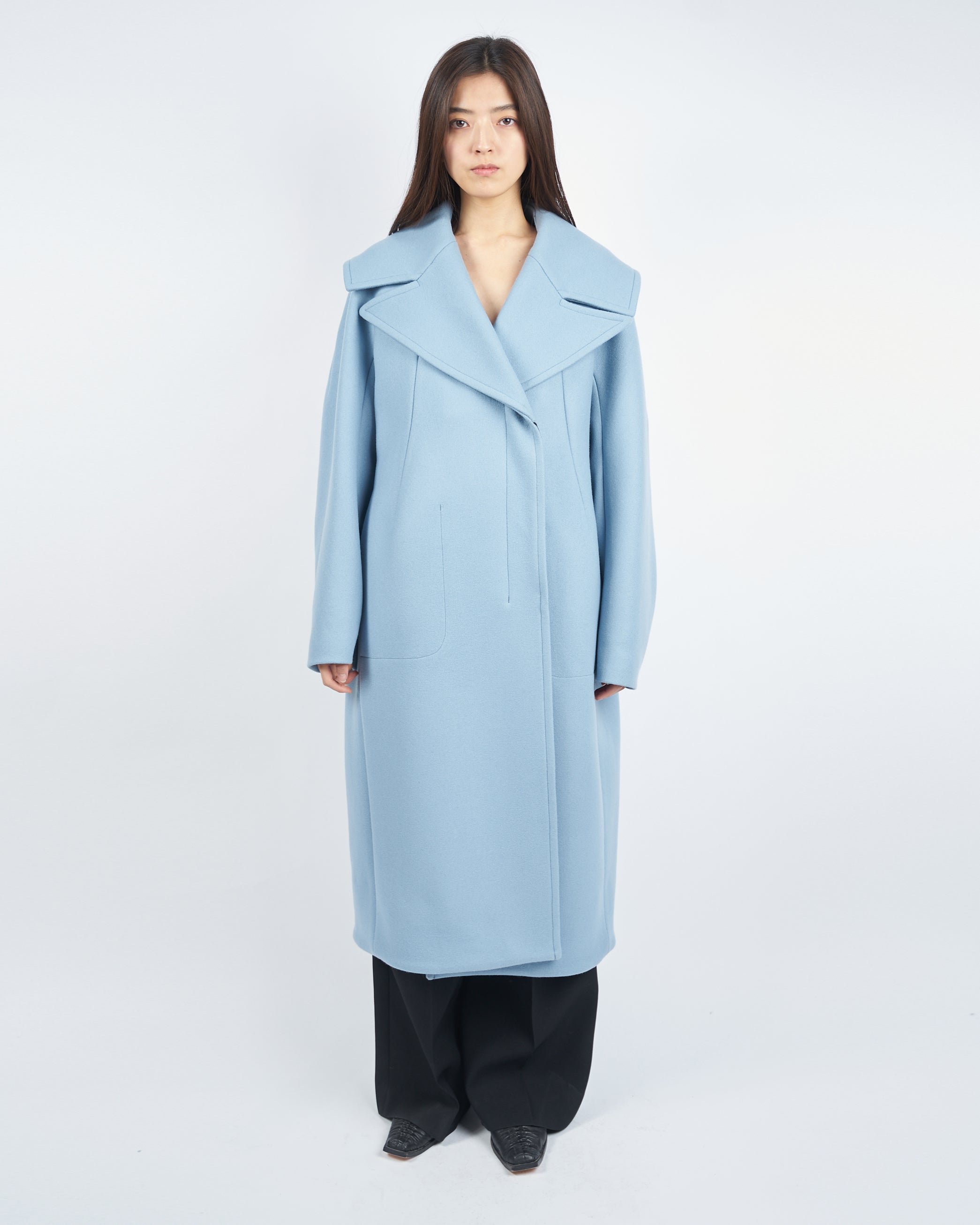 ILYSSA - ROUND SHAPED HEAVY MELTON  COAT