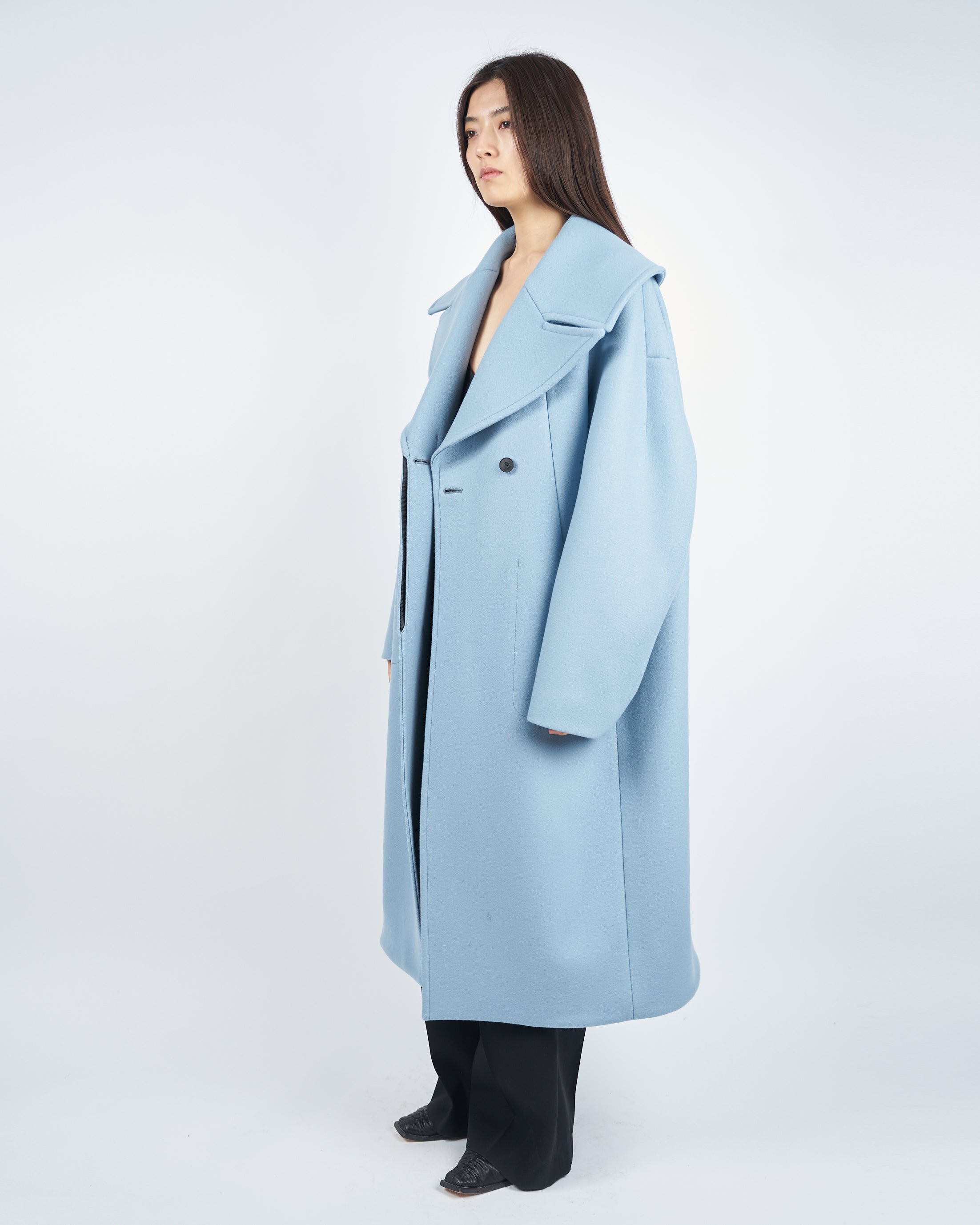 ILYSSA - ROUND SHAPED HEAVY MELTON  COAT