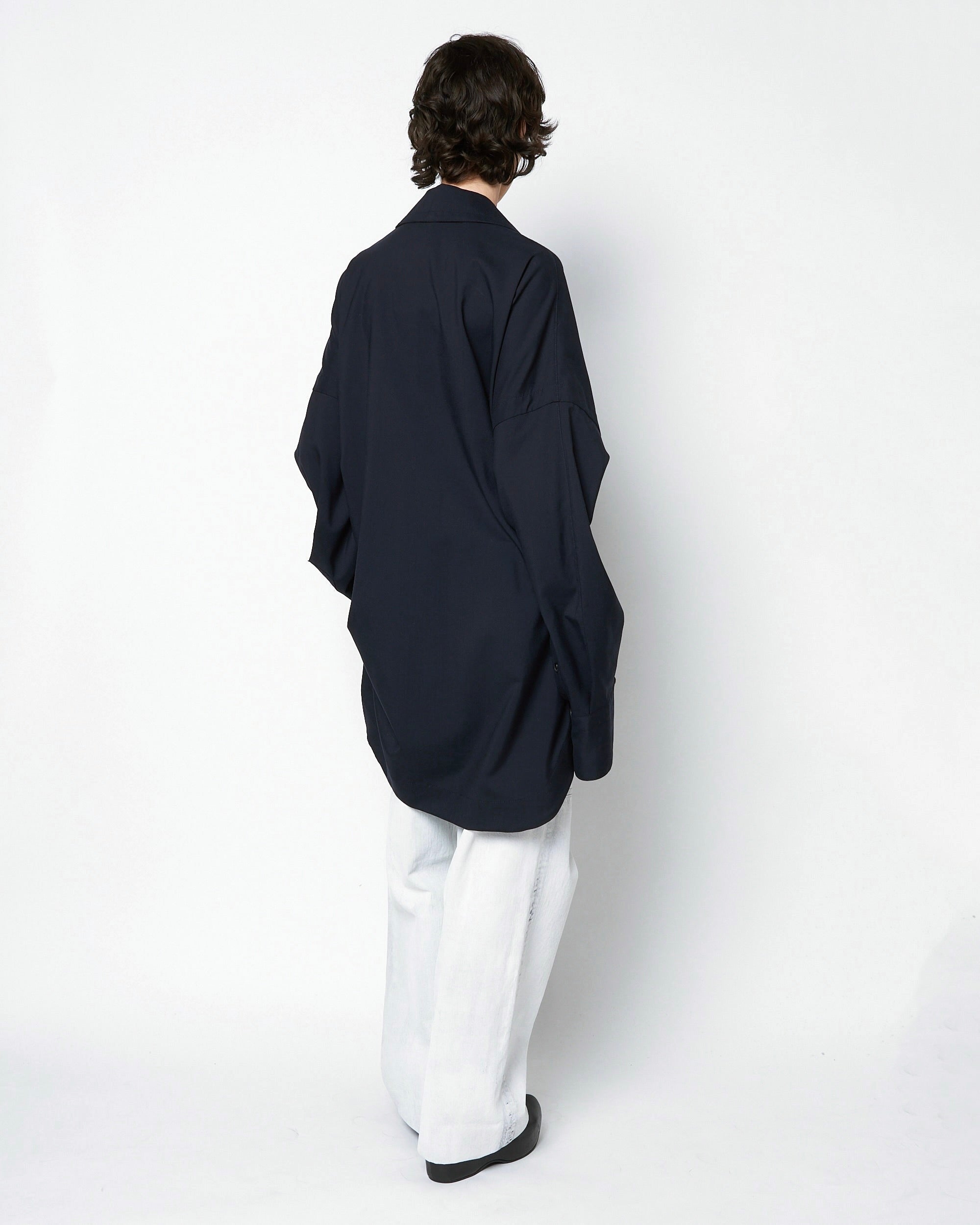 MARIALUISA - WOOL GATHERED SHIRT WITH BUCKLE