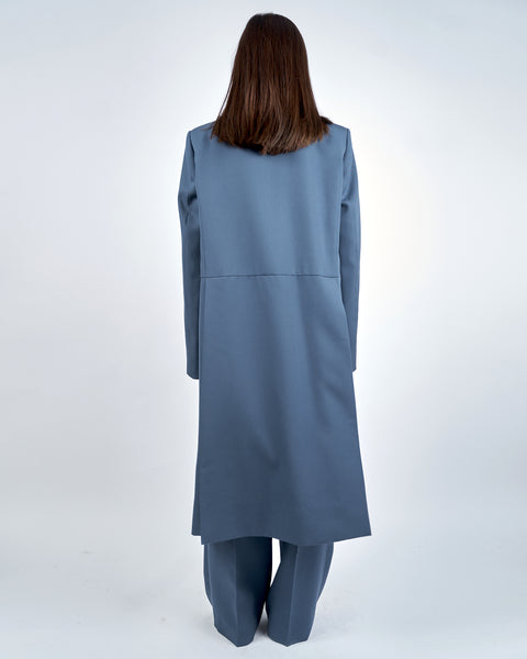 IRIA - COLLARLESS MELTON TAILORED COAT