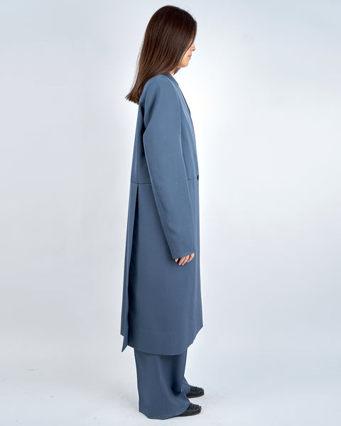 IRIA - COLLARLESS MELTON TAILORED COAT