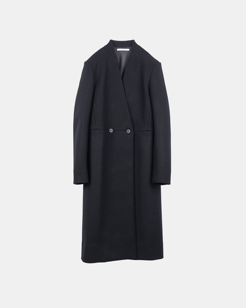 IRIA - COLLARLESS MELTON TAILORED COAT