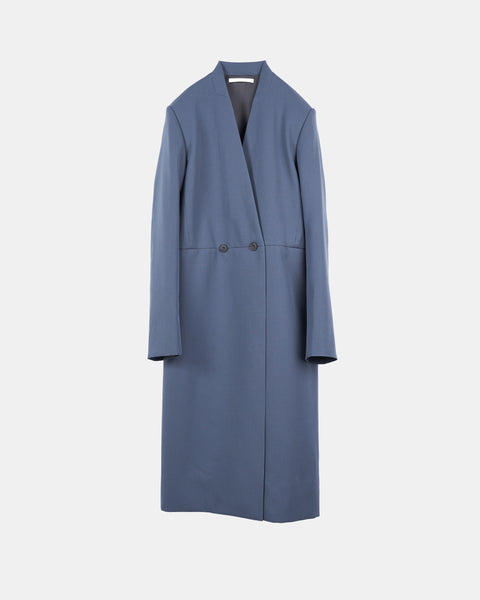 IRIA - COLLARLESS MELTON TAILORED COAT