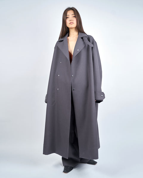 IRONVILLE - OVERSIZED WOOL TRENCH COAT