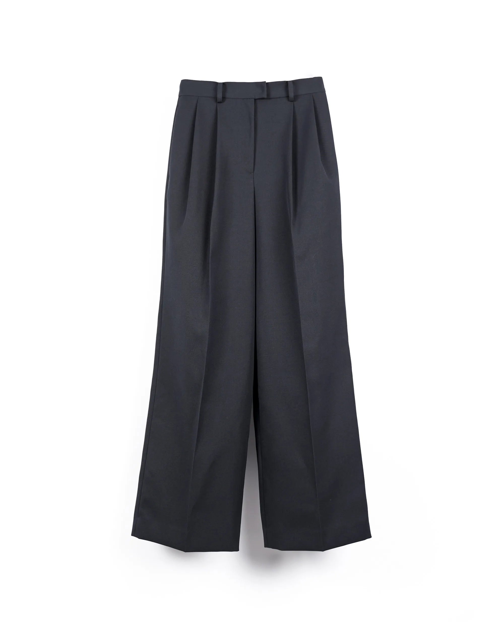 ISPARTA - WIDE SILHOUETTE WOOL TUCKED TROUSERS