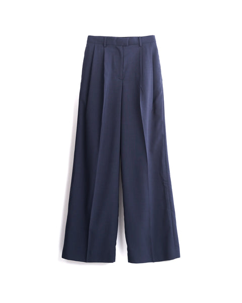 ISPARTA - WIDE SILHOUETTE LIGHT WOOL TUCKED TROUSERS