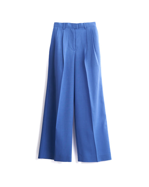 ISPARTA - WIDE SILHOUETTE LIGHT WOOL TUCKED TROUSERS