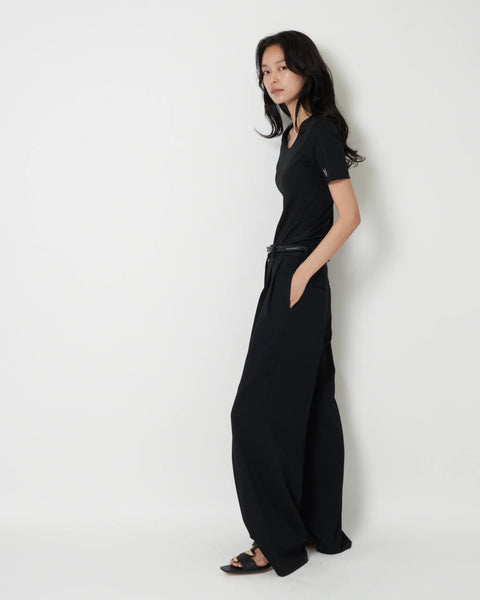 ISPARTA - WIDE SILHOUETTE SUMMER WOOL TUCKED TROUSERS